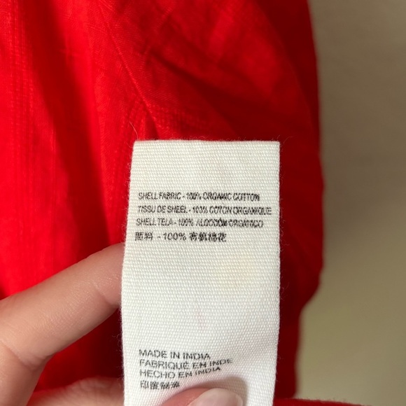 Cleobella | Women's Boho Flowy 100% Organic Cotton Rylan Top Size Small Red - Picture 8 of 12